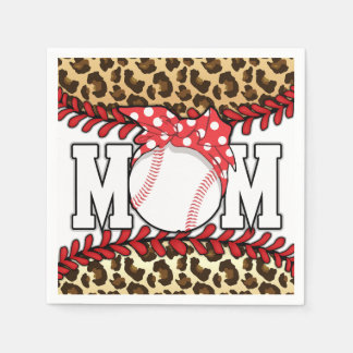 Serviette En Papier Fête des Mères Messy Hair Baseball