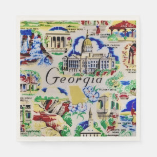 Serviette En Papier Fête des monuments de Géorgie