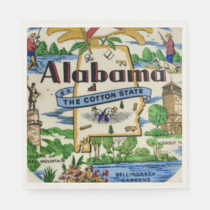 Serviette En Papier Fête des monuments de l'Alabama