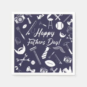 Serviette En Papier Fête des pères de la marine
