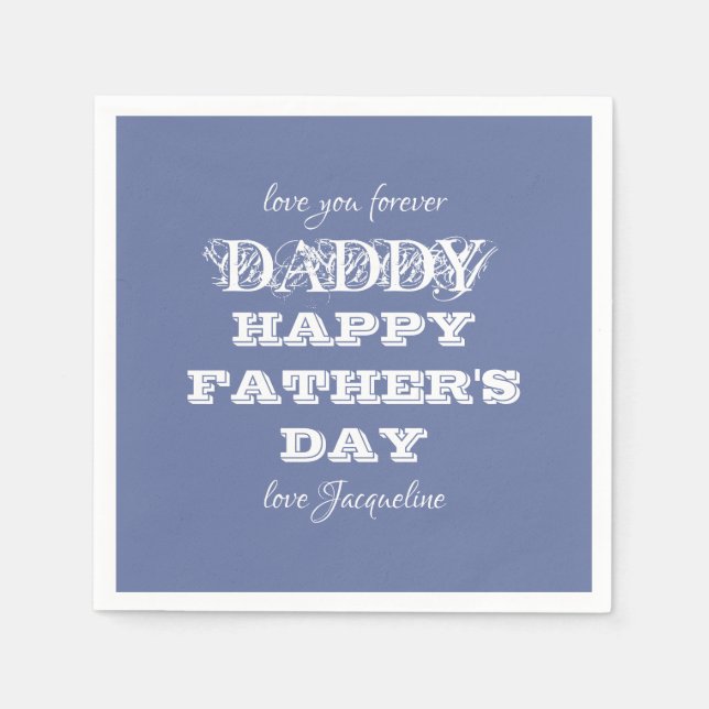 Serviette En Papier Fête des pères Personnalisé Papier Papa Napkins (Devant)