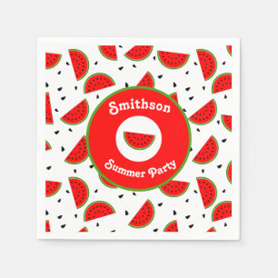 Serviette En Papier Fête d'été des pastèques gaies