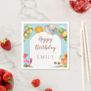 Serviette En Papier Fête d'été Pastel