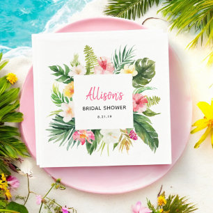 Serviette En Papier Fête d'été Tropical Fête des mariées Papier Napkin