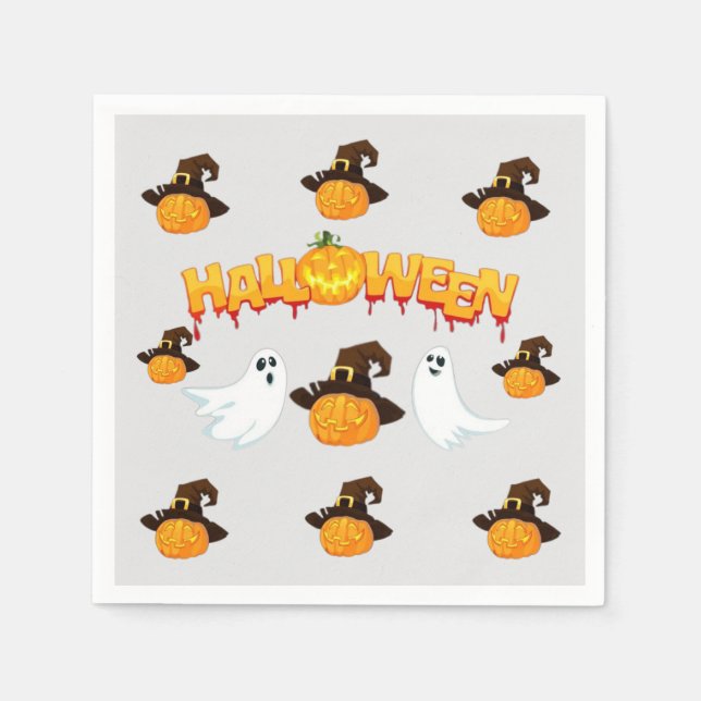 Serviette En Papier Fête d'Halloween (Devant)