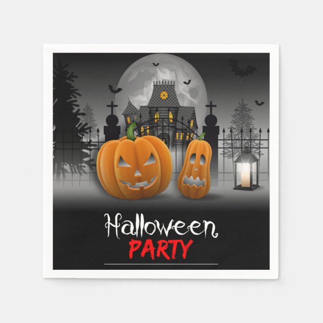 Serviette En Papier Fête d'Halloween (Devant)