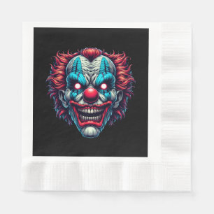 Serviette En Papier Fête d'Halloween Clown éffrayant