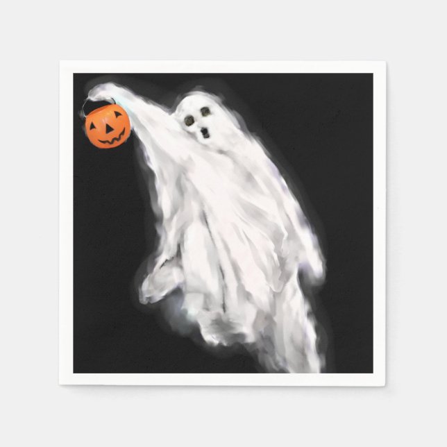 Serviette En Papier Fête d'Halloween drôle (Devant)