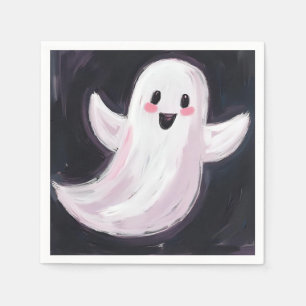 Serviette En Papier Fête d'Halloween Fantôme Blanc Mignon