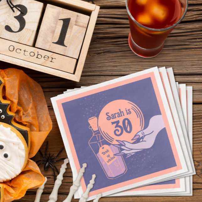 Serviette En Papier Fête d'Halloween mystique magique (Créateur téléchargé)