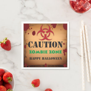 Serviette En Papier Fête d'Halloween Virus Zombie