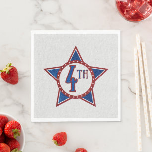 Serviette En Papier Fête du 14 juillet scintillante