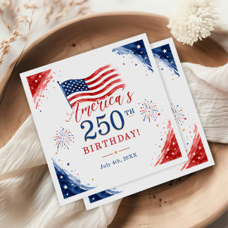 Serviette En Papier Fête du 250e anniversaire des États-Unis d'Amériqu