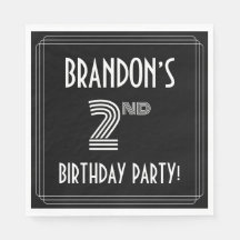 Fête du 2e anniversaire : Style Art Déco + Nom per