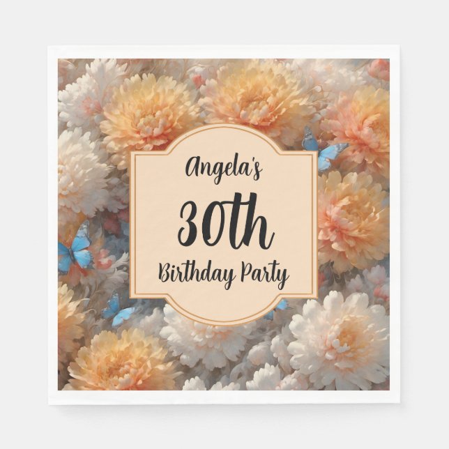 Serviette En Papier Fête du 30e anniversaire (Devant)