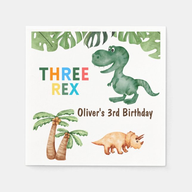 Serviette En Papier Fête du 3e anniversaire (Devant)