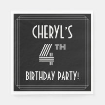 Fête du 4e anniversaire : Style Art Déco + Nom per