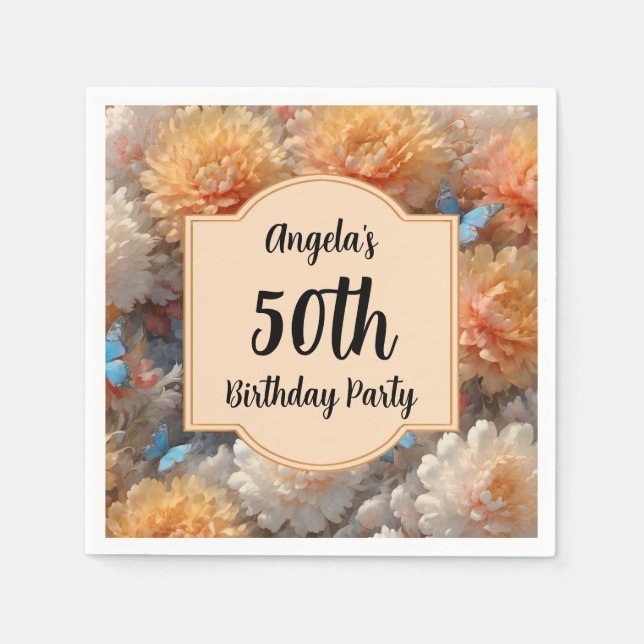 Serviette En Papier Fête du 50e anniversaire (Devant)