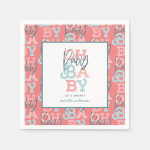 Serviette En Papier Fête du baby shower moderne