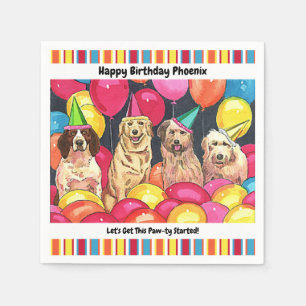 Serviette En Papier Fête du Chien Commençons par personnaliser cette p