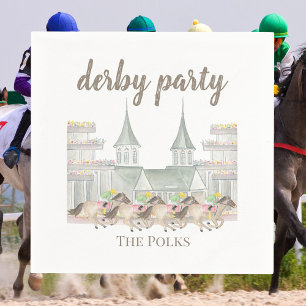 Serviette En Papier Fête du Derby Iconique Twin Spires WatercolorJocke