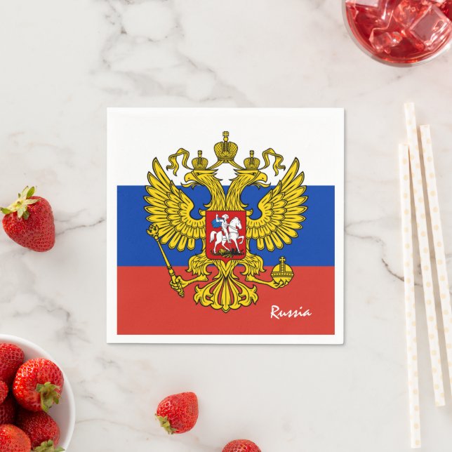 Serviette En Papier Fête du drapeau russe mode / fans de sport (En situation)