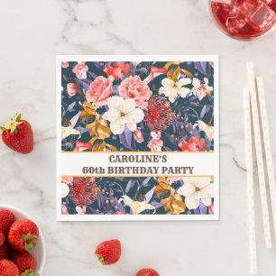 Serviette En Papier Fête Florale Bohème Sophistiquée