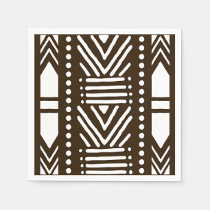 Serviette En Papier Fête, Mariage Africaine en tissu de boue Table ser