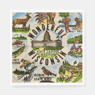 Serviette En Papier Fête merveilleuse dans le Wisconsin