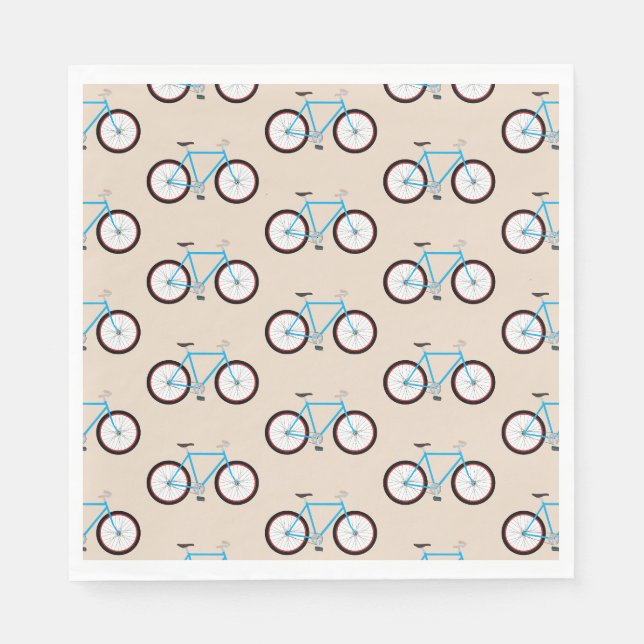 Serviette En Papier Fête Motif vélo (Devant)