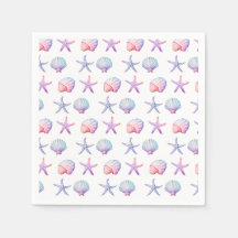 Fête Pastel Aquarelle Coquillages