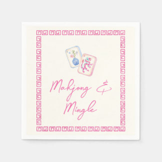 Serviette En Papier Fête Pastel Aquarelle Mahjong & Mingle