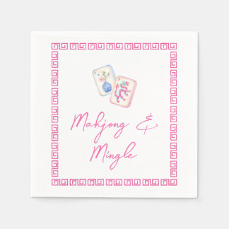 Serviette En Papier Fête Pastel Aquarelle Mahjong & Mingle