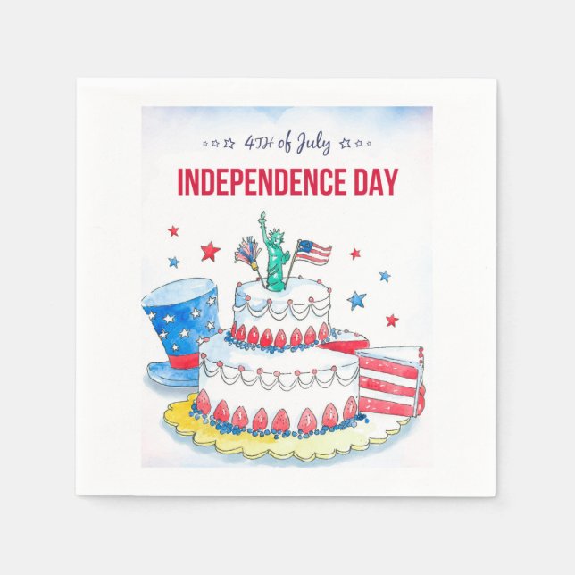Serviette En Papier Fête patriotique (Devant)