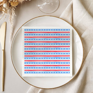 Serviette En Papier Fête patriotique américaine du 4 juillet