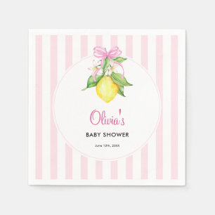 Serviette En Papier Fête prénatale Coquette Lemon Rose