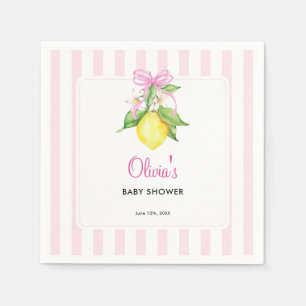 Serviette En Papier Fête prénatale Coquette Lemon Rose