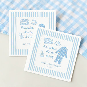 Serviette En Papier Fête prénatale garçon Pancakes, Pacis & PJs