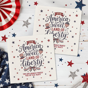 Serviette En Papier Fête rustique du 4 juillet