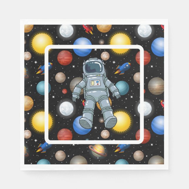 Serviette En Papier Fête spatiale  (Devant)