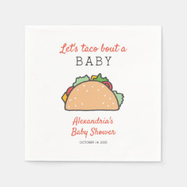Serviette En Papier Fête Taco Bout A Baby shower