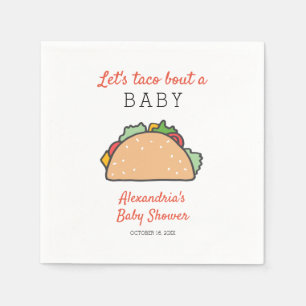 Serviette En Papier Fête Taco Bout A Baby shower