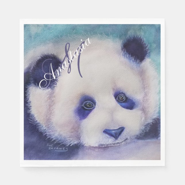 SERVIETTE EN PAPIER FÊTE THÈME NOIR ET BLANC MONOGRAMME (Devant)