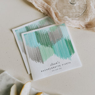 Serviette En Papier Fête Verte Moderne Frange Enterrement de Vie de Je