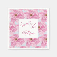 Fête Watercolor Rose Paeonia Sweet 16