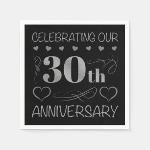 Serviette En Papier Fêter notre 30e anniversaire