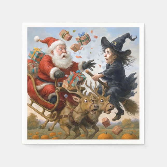 Serviette En Papier Fêtes de Noël de Thanksgiving et d'Halloween (Devant)