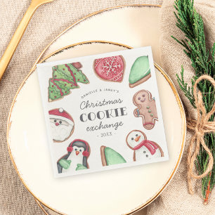 Serviette En Papier Fêtes de Noël personnalisées Fête de l'échange de