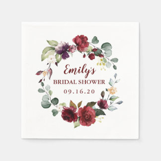 Serviette En Papier Fêtes des mariées personnalisées serviettes Fleur 