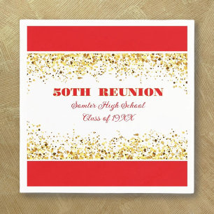 Serviette En Papier Fêtons ! 50e réunion de classe personnalisée 